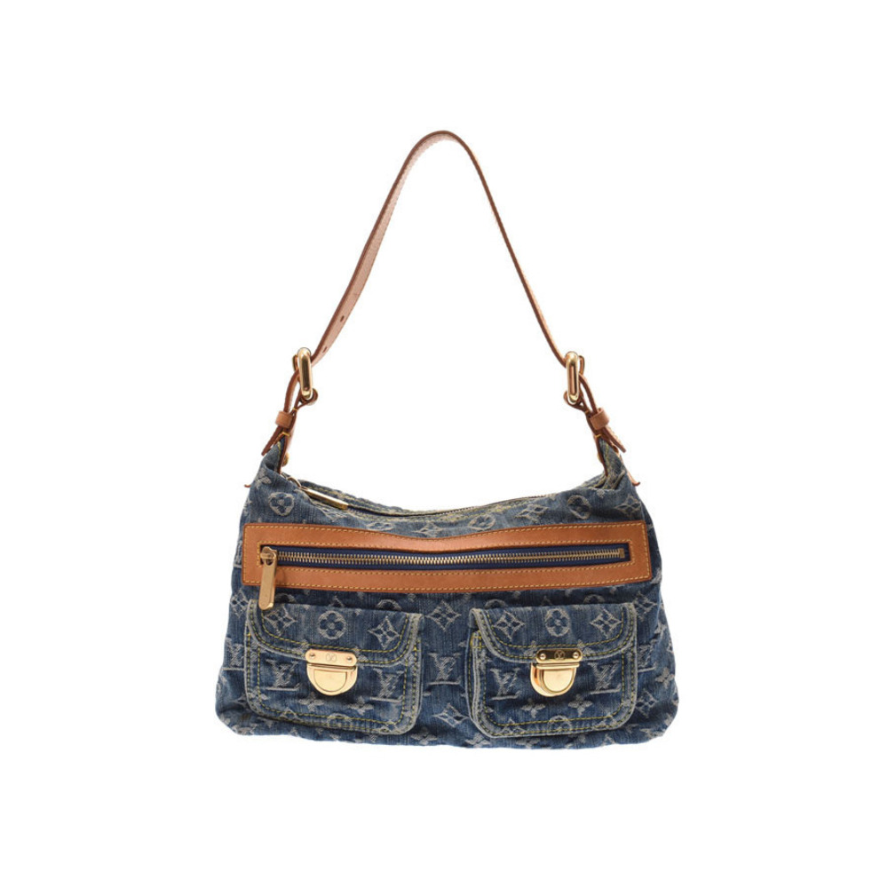 Louis Vuitton Denim Baggy Denim Blue Hobo Shoulder Bag